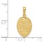 14K Gold Polished Police Officer Badge Pendant Jewelry 23.4mm x 12.4mm